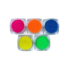 Glitzerpulver Set 5 Stück  Neon