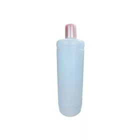 Transparente Kunststoffflasche mit rosa Verschluss 500 ml  