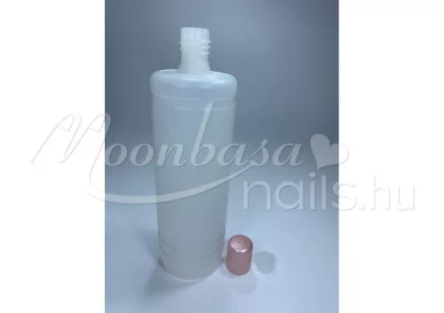 Transparente Kunststoffflasche mit rosa Verschluss 500 ml  