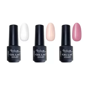 3 Stufen Französisch Gel Lack Set 3x4ml  
