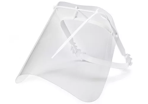 Premium Gesichtsschutz aus Plexiglas   transparent