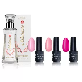  Valentinstag 3Schritt Gellack Set + Sexy Women 50 ml Parfüm   