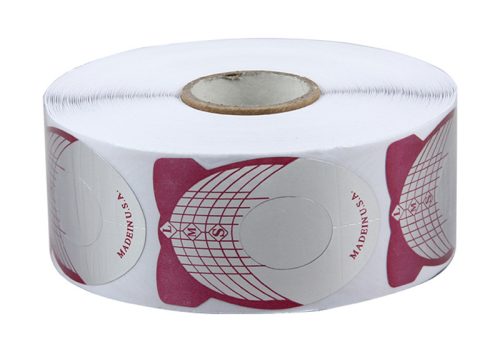 Műköröm sablon 500 db #001 Bordó és Ezüst