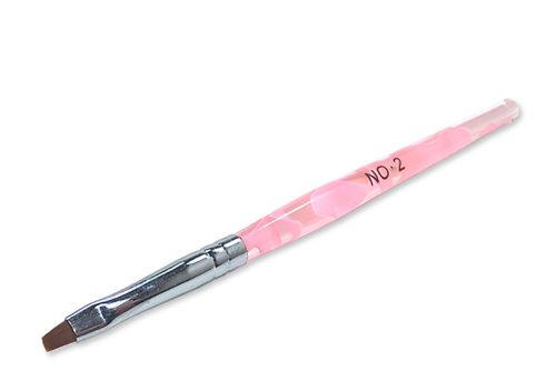 Zselé ecset lapos  Z001-2 rózsaszín