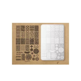   Nagelstempelplatte 9,5 x 14,5 cm xiaoyang 025 Lattice Pattern