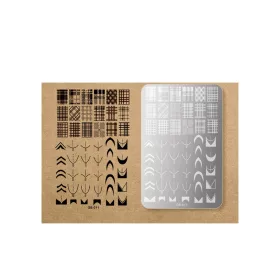 Nagelstempelplatte 9,5 x 14,5 cm GB 011 French Plaid