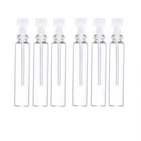  Parfümflakon 100 Stück 1ml  mit transparentem/weißem Verschluss