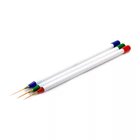 Dekorationspinsel Set 3 Stück  S003 Weiß