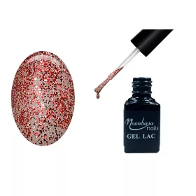 One Step Gellack 5ml #258 Rostrot Glitzerpuder