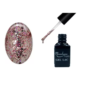 One Step Gellack 5ml #259 Rosa Silber Glitzer