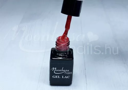 One Step Gellack 5ml #260 Feuerrot mit gelbem Glitzer