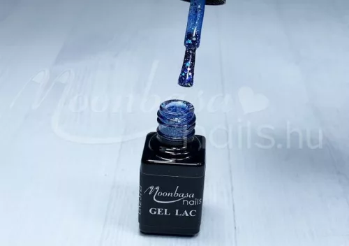 One Step Gellack 5ml #262 Dunkelblau mit Regenbogen Glitter