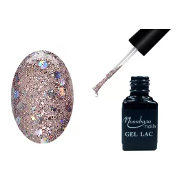 One Step Gellack 5ml #263 Dunkler Regenbogen Glitter