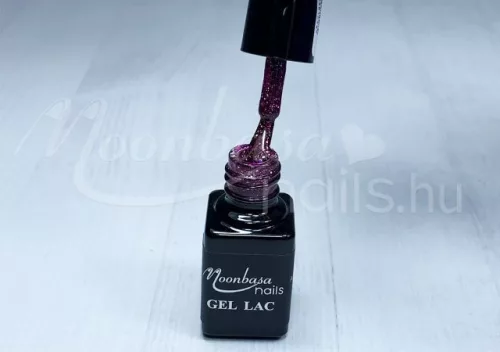 One Step Gellack 5ml #264 Dunkelrot mit Regenbogen Glitter