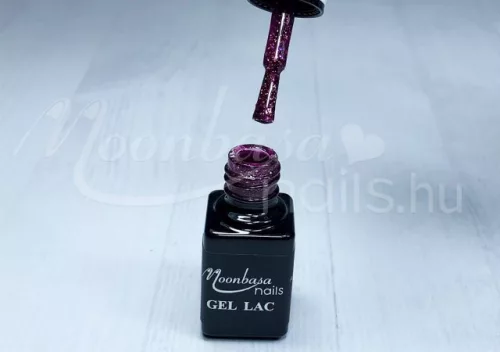One Step Gellack 5ml #264 Dunkelrot mit Regenbogen Glitter