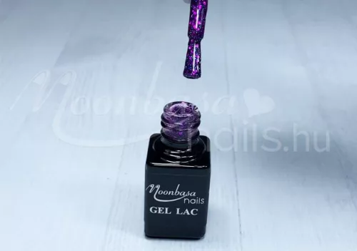 One Step Gellack 5ml #265 Dunkelviolett mit Regenbogenglitter