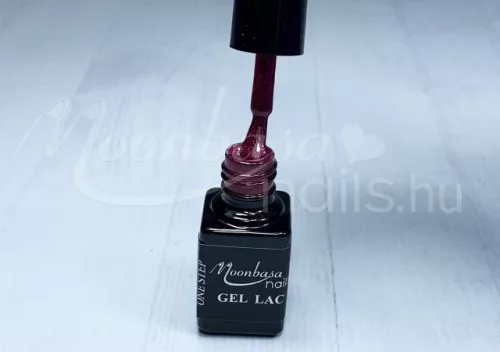 One Step Gellack 5ml #266 Glitzerndes Dunkelrot