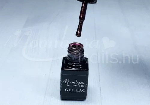 One Step Gellack 5ml #267 Samtschwarz mit burgunderrotem Glitzer