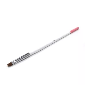 Gel Pinsel flach  Z021 6 Weiß mit rosa Spitze