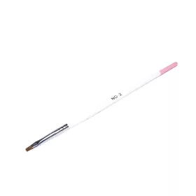 Gel Pinsel flach  Z021 2 Weiß mit rosa Spitze