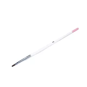 Gel Pinsel flach  Z021 4 Weiß mit rosa Spitze