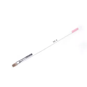 Gelpinsel flach  Z021 8 Weiß mit rosa Spitze