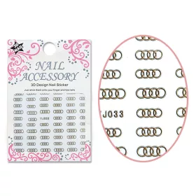 3D Aufkleber mit Acryleffekt  YJ033goldenes Audi Logo