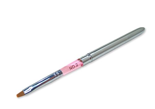 Fém zselé ecset lapos  Z008-2 Rózsaszín