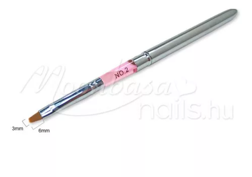 Metall Gel Pinsel, flach  Z008 2 Rosa