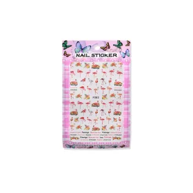 Selbstklebende Nagelsticker  F083 Flamingos