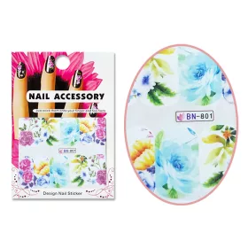 Acryl Effekt Aufkleber  BN 0801 Bunte Rosen