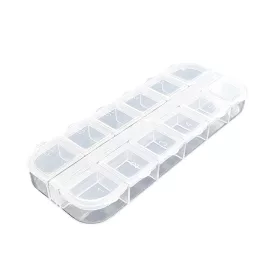 Kunststoff Aufbewahrungsbox mit 12 Fächern #024 Transparent