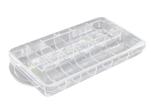 Műanyag Nail tip tároló doboz 11 rekeszes #022 Átlátszó