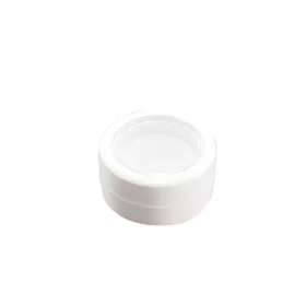   Kunststoff Nagelschmuck Aufbewahrungsbehälter mit transparentem Deckel 3 ml #027 Weiß