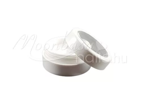 Kunststoff Nagelschmuck Aufbewahrungsbehälter mit transparentem Deckel 3 ml #027 Weiß
