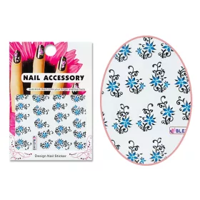 Aufkleber mit Acryleffekt  BLE 1440 Blaue Blumen