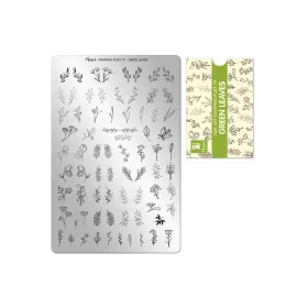 Stempelplatte – Moyra  #079 Green leaves