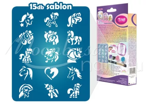Glitzertattoo Set mit Pferden und Einhörnern  #501799 