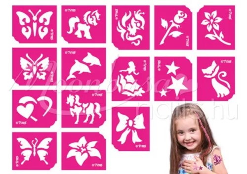 Mädchen Schablonenset 15 Stück  #501065 