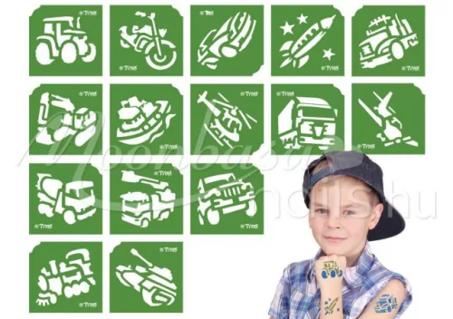 Fahrzeug Schablonenset, 15 Stück  #501553 