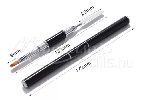 Gelpinsel mit Spatel  Z030 Schwarz
