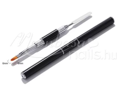 Gelpinsel mit Spatel  Z030 Schwarz