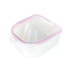 Maniküre Badewanne  #011 Weiß rosa mit Verschluss