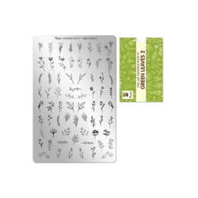Stempelplatte – Moyra  #97 Green leaves 2