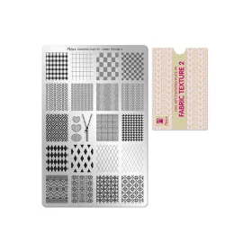 Stempelplatte – Moyra  #99 Fabric Texture 2