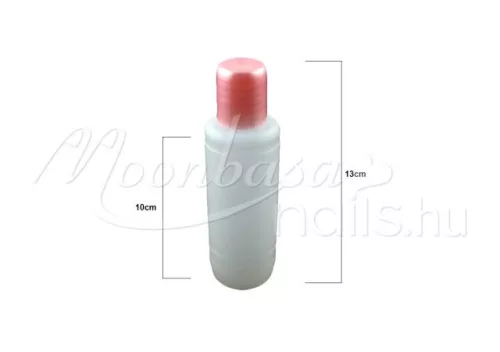 Transparente Kunststoffflasche mit rosa Verschluss 100 ml #006 