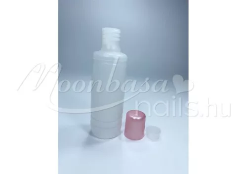 Transparente Kunststoffflasche mit rosa Verschluss 100 ml #006 