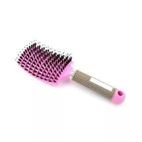 Gebogene Haarbürste für dickes Haar  #001 DP Rosa