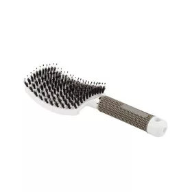 Gebogene Haarbürste für dickes Haar  #001 W Weiß