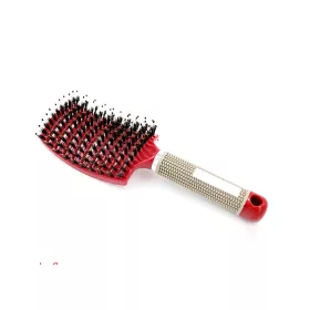 Gebogene Haarbürste für dickes Haar  #001 R Rot